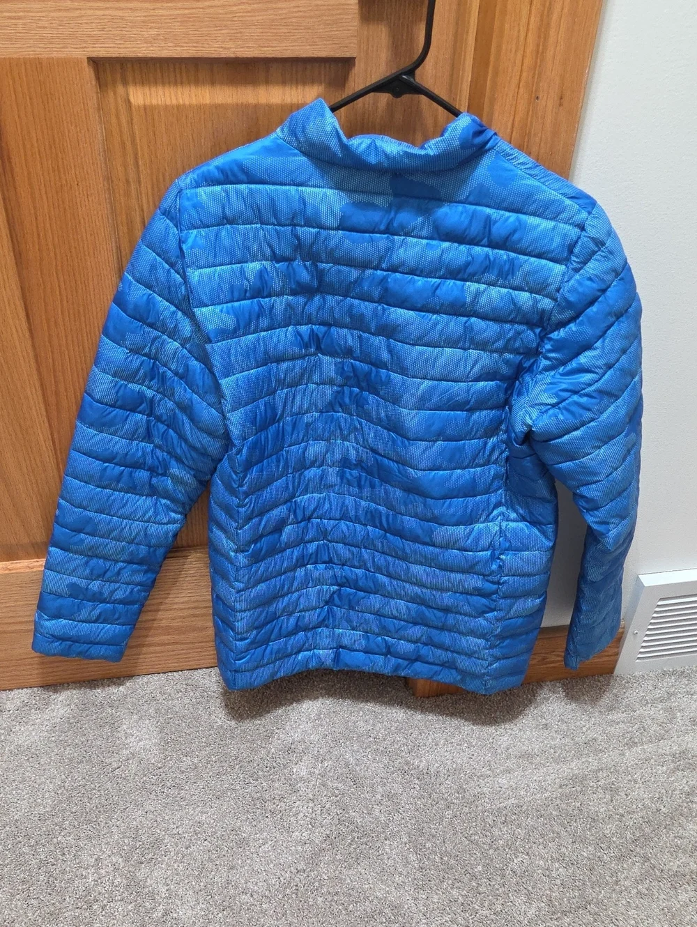 Lands' End Men's Bright Blue Quilted Packable Puffer Jacket